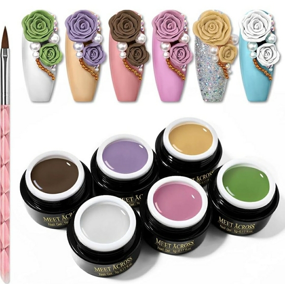 2 sets of 3d nail carving colors - Picture 2 of 9